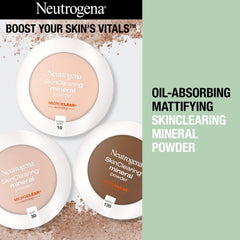 Neutrogena compact opened with applicator and mirror for easy touch-up convenience