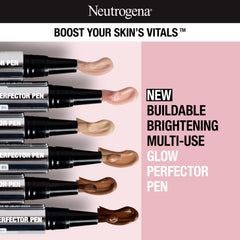 Neutrogena concealer pen click-tip close-up highlighting precise applicator for controlled product release