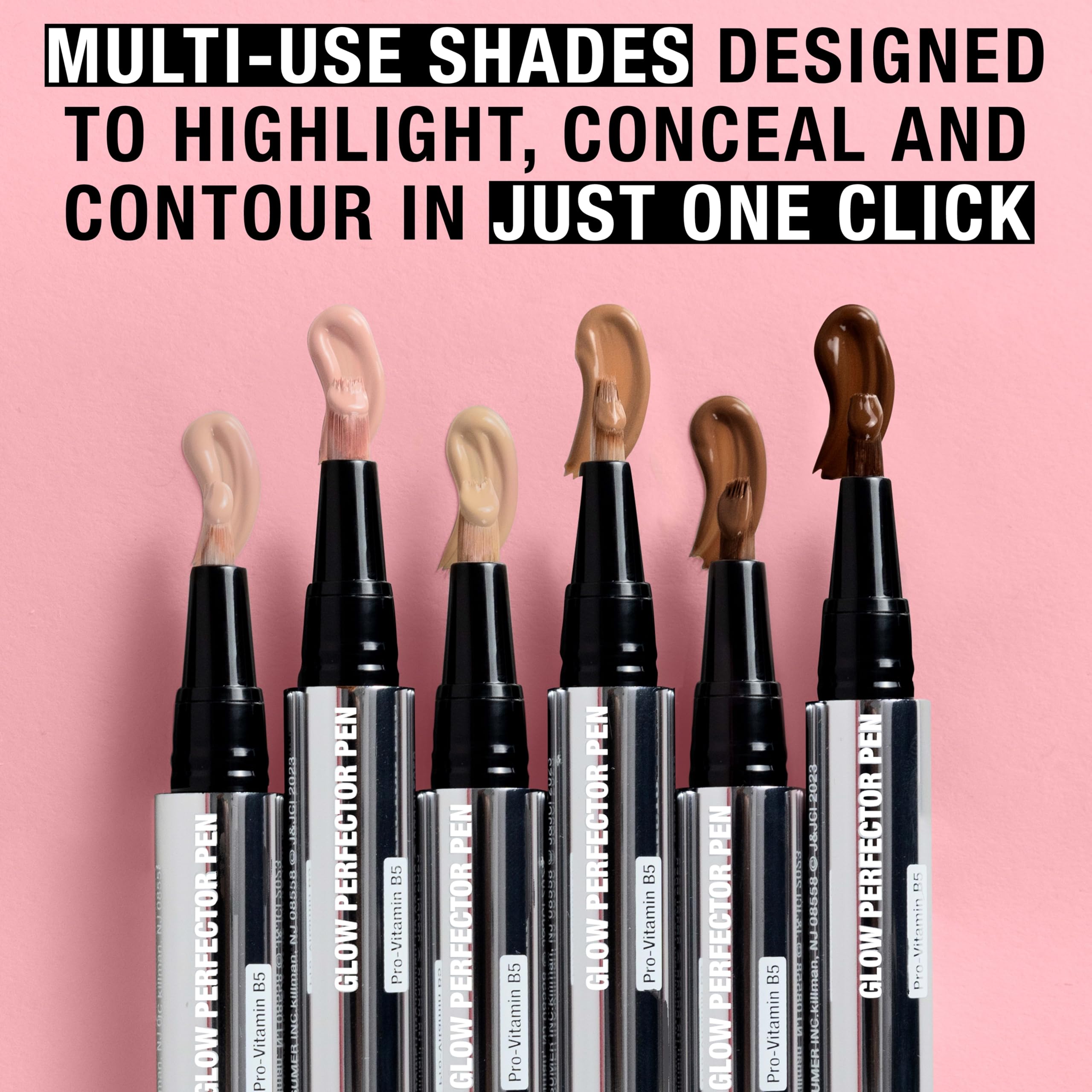 Neutrogena concealer pen texture swipe on skin showing smooth blendable finish for natural radiance