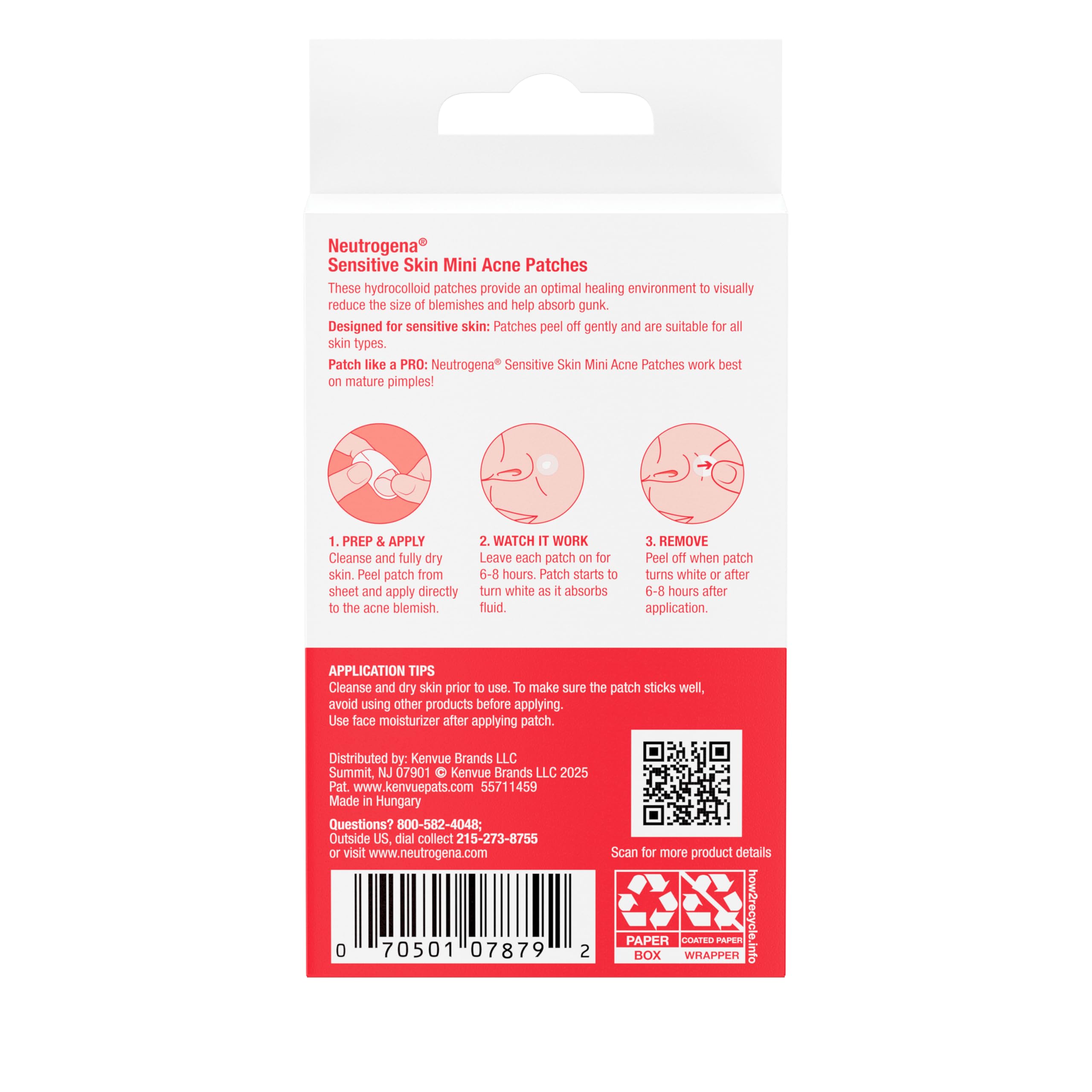 Neutrogena patch under light makeup showing discreet daytime wear benefit
