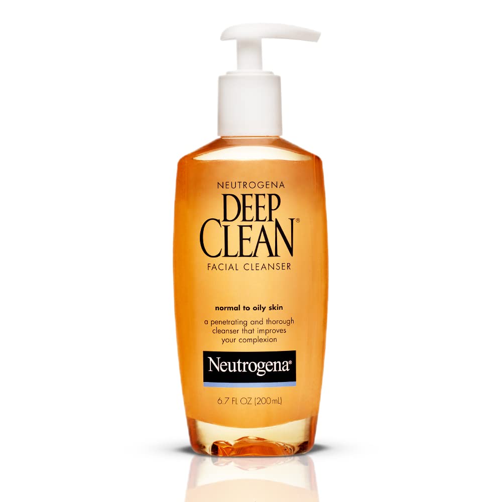 Neutrogena front bottle showing label and 6.7 fl oz size for clear cleansing