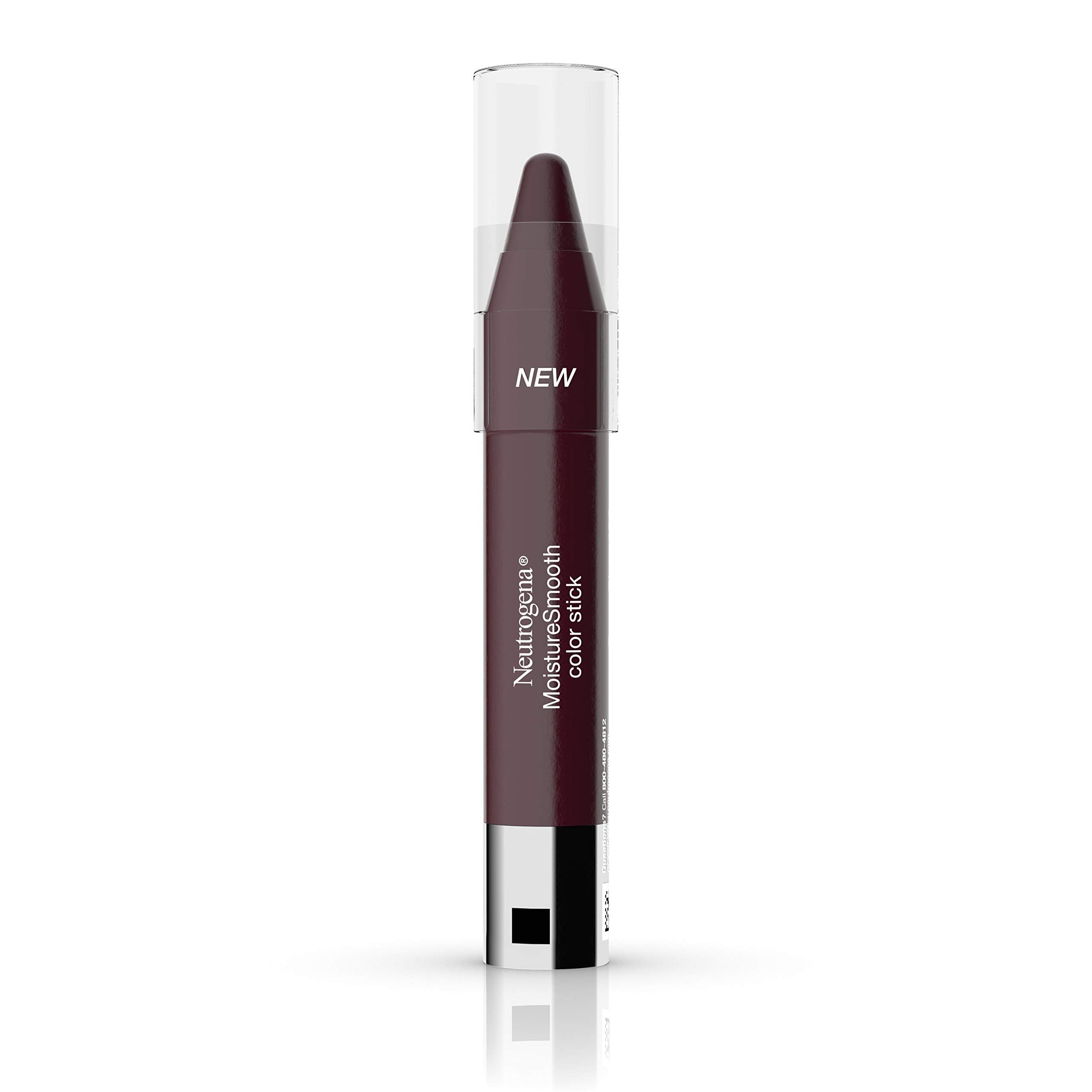 Neutrogena Deep Plum front view shows twist-up tube and color benefit