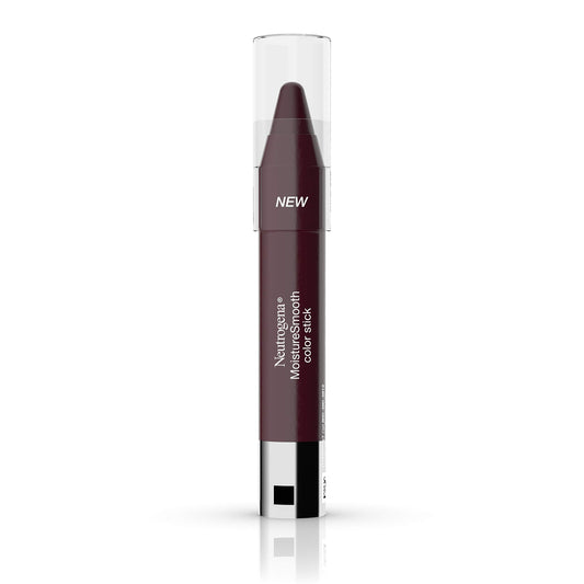 Neutrogena Deep Plum front view shows twist-up tube and color benefit