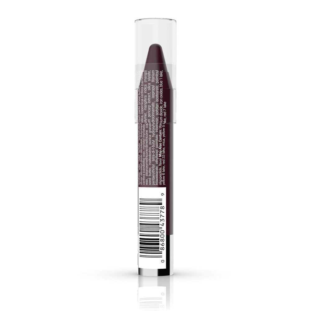 Neutrogena Deep Plum beside a coin showing compact .011 oz travel-friendly size