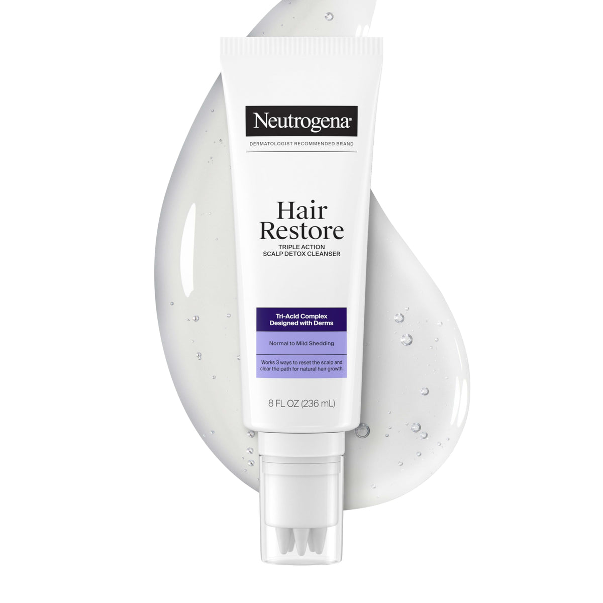 Neutrogena cleanser front packaging showing product benefit of scalp detox