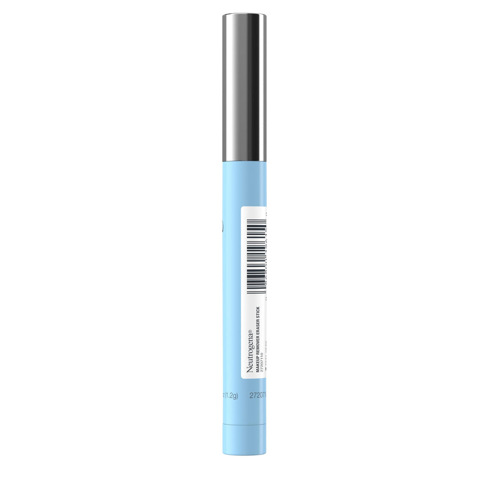Neutrogena eraser stick next to coin showing travel-friendly size benefit