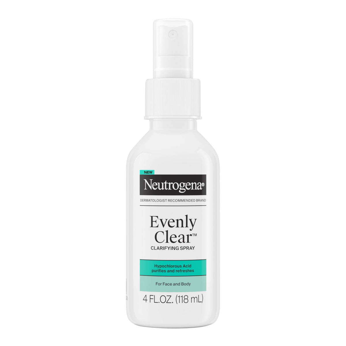 Neutrogena front bottle showing product and clean design benefit travel readiness