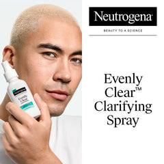 Neutrogena spray nozzle close-up demonstrating even mist delivery and convenience
