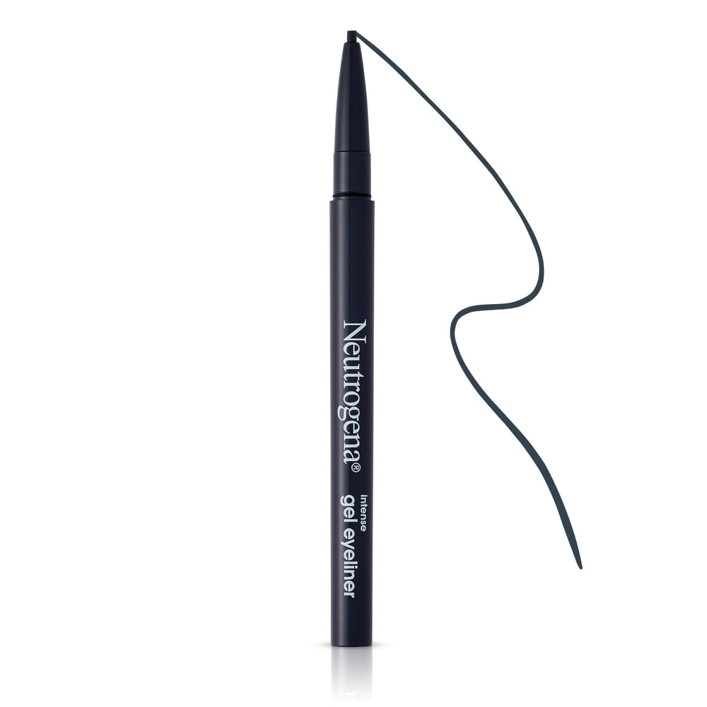 Neutrogena eyeliner applied to eye creating sharp wing for definition