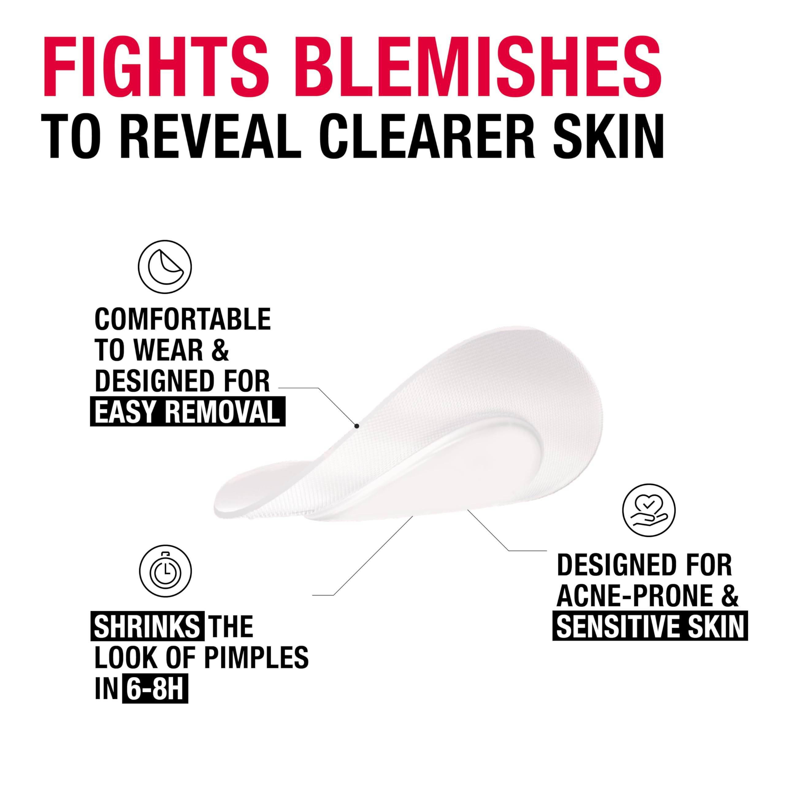Neutrogena patch applied on cheek demonstrating discreet coverage and protection
