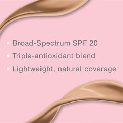 Neutrogena foundation texture swatch showing silky finish and blendable formula
