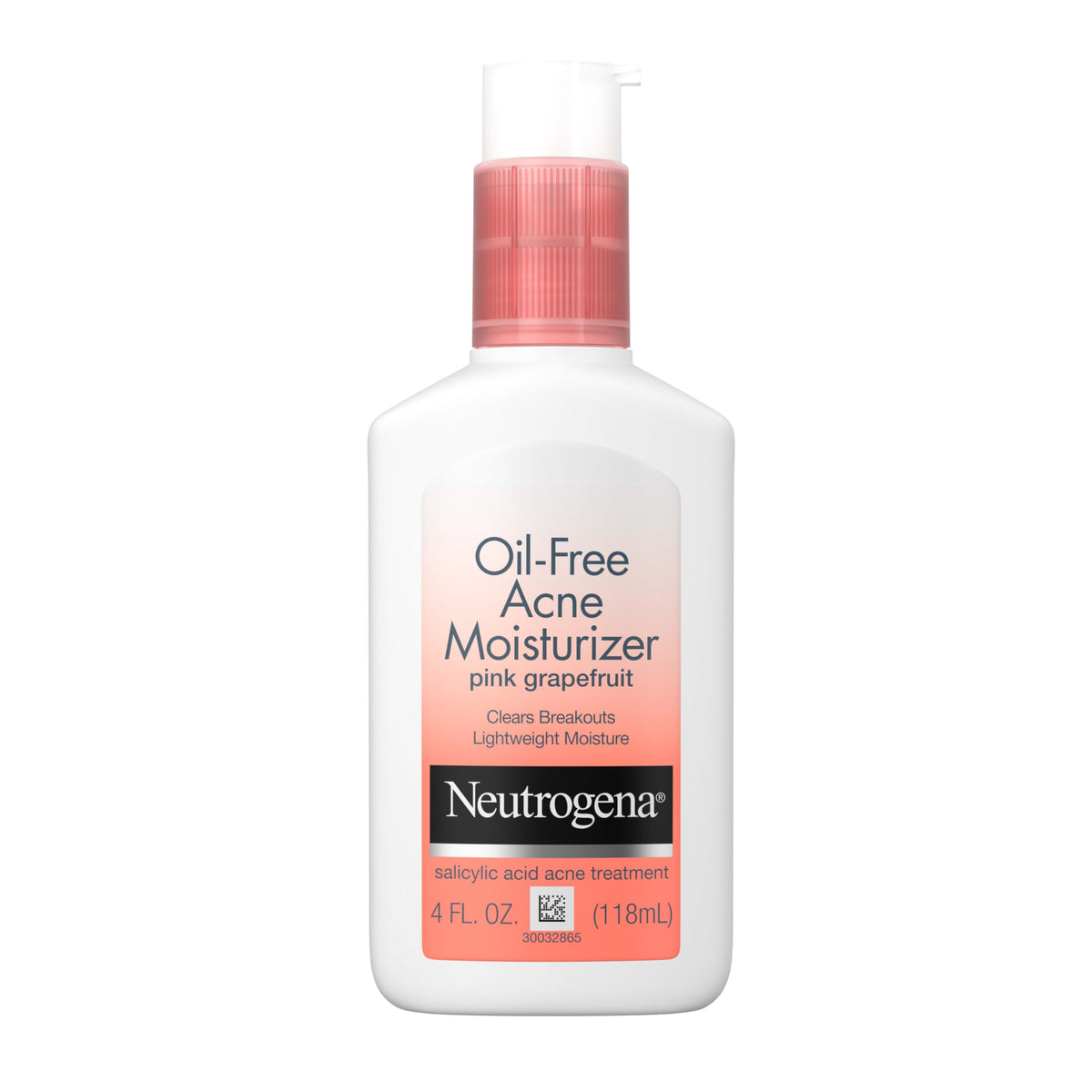 Neutrogena front bottle showing pink grapefruit label and clear benefit of lightweight hydration