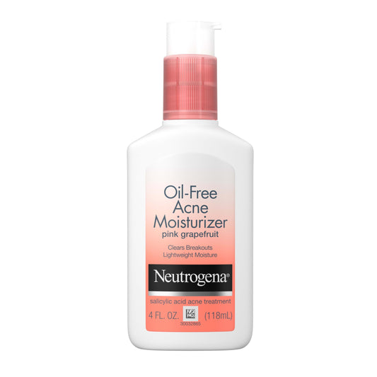 Neutrogena front bottle showing pink grapefruit label and clear benefit of lightweight hydration