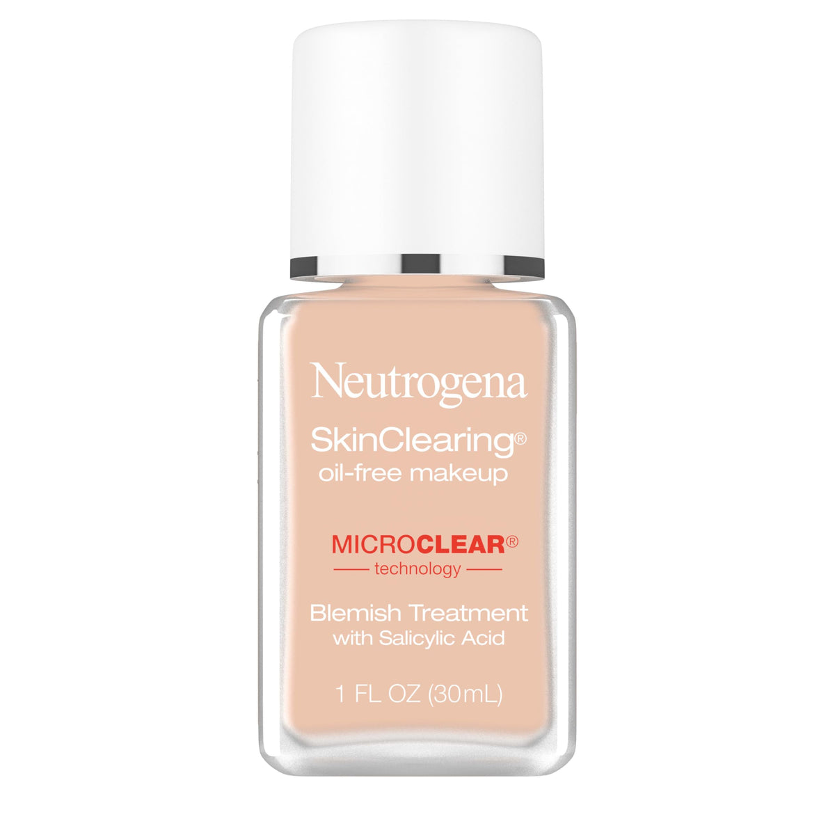 Neutrogena front packaging bottle showing shade and compact size benefit