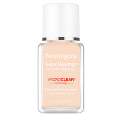 Neutrogena bottle front view showing Classic Ivory and acne-care benefit