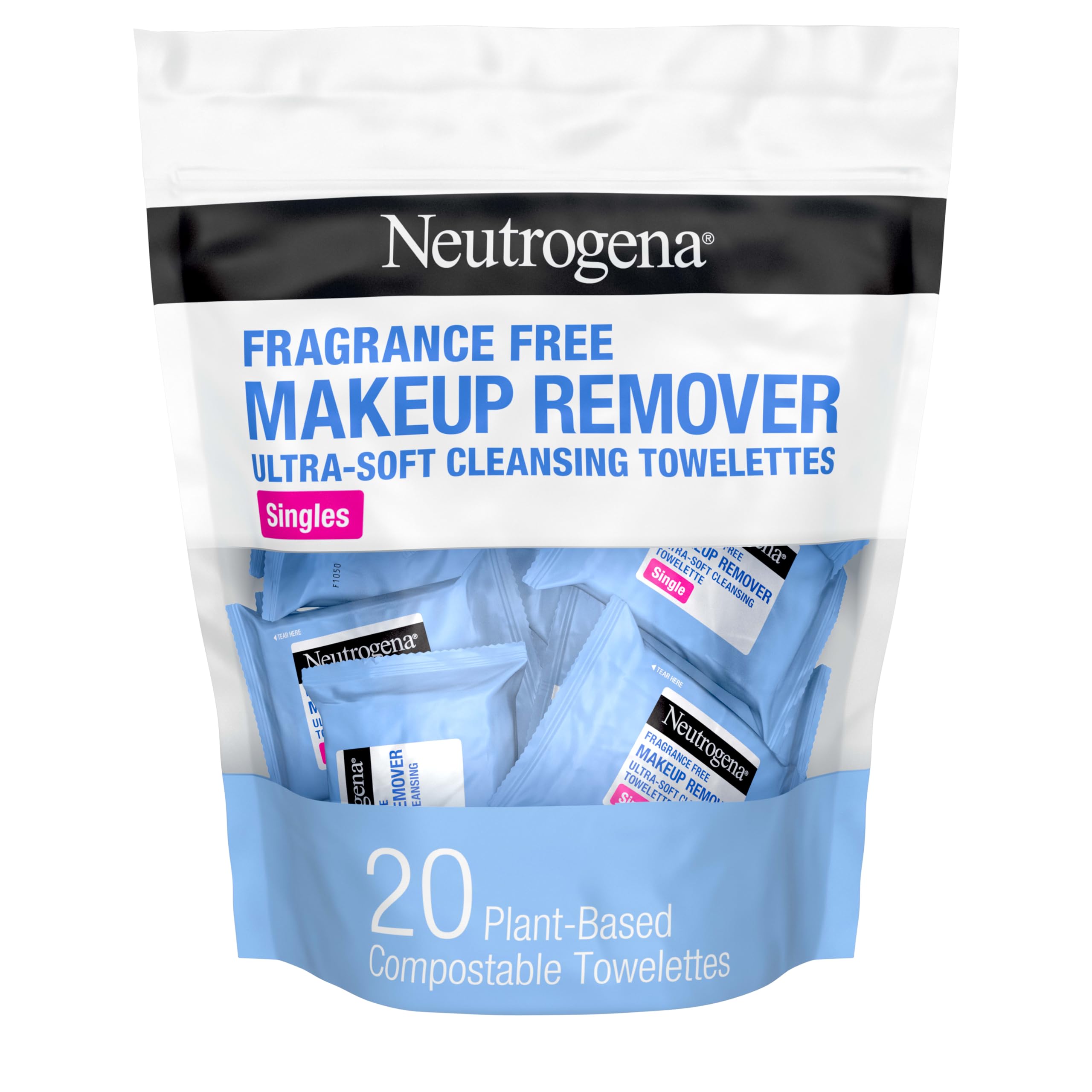 Neutrogena front packaging showing single towelette for easy travel