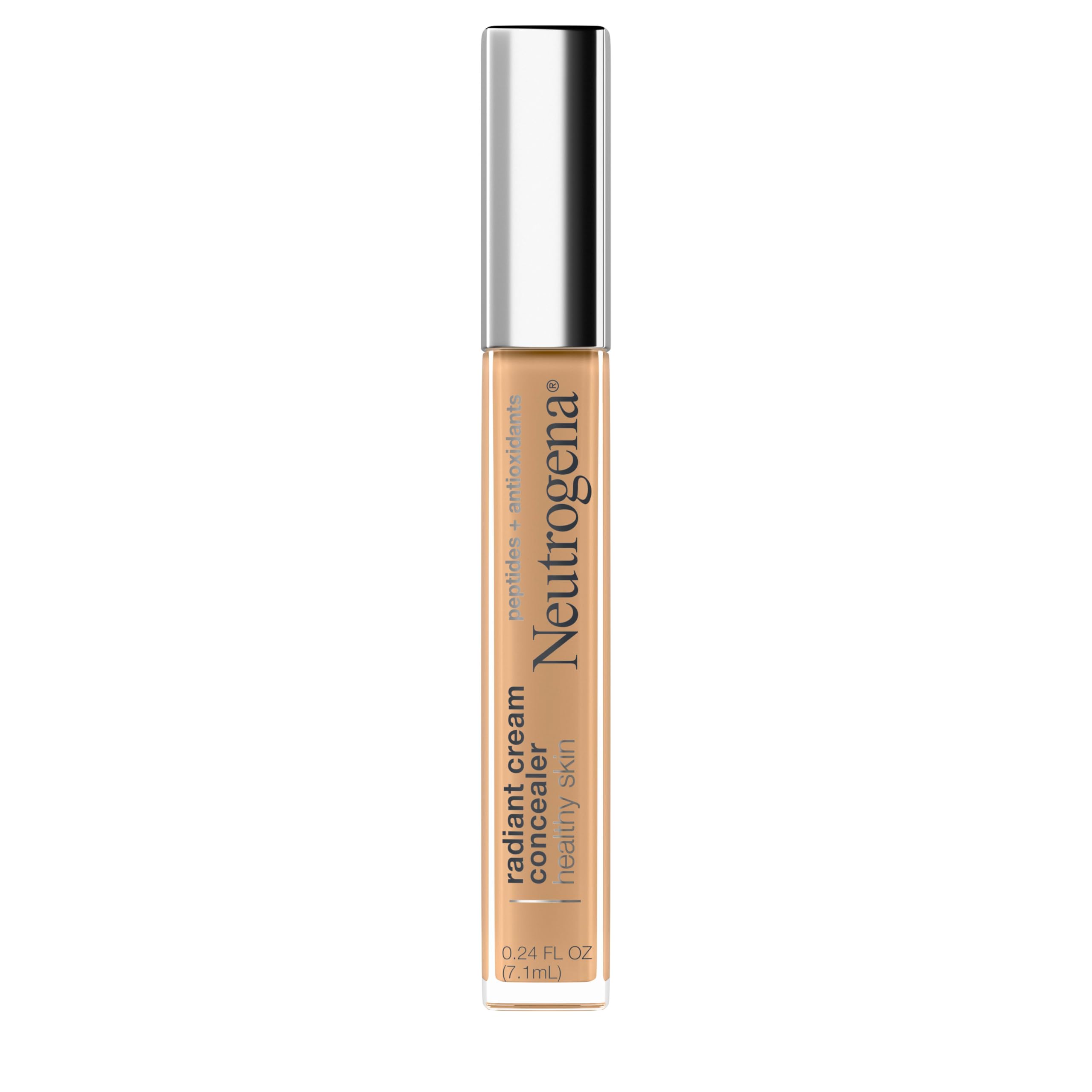 Neutrogena front packaging showing hazelnut medium shade and compact tube, easy selection