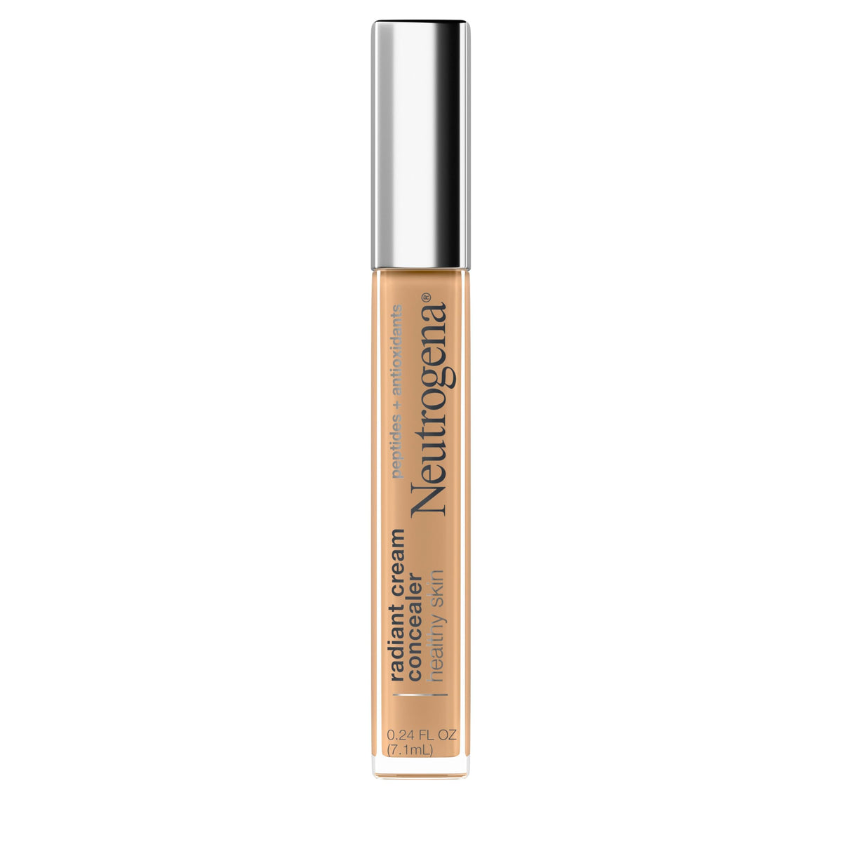 Neutrogena front packaging showing hazelnut medium shade and compact tube, easy selection