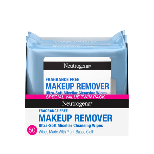 Neutrogena front packaging showing 2-pack wipes for quick cleansing benefit