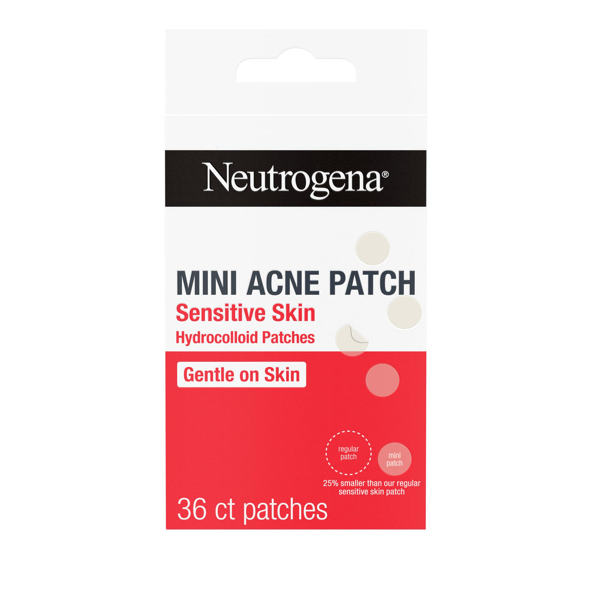 Neutrogena front packaging showing mini acne patches and pack benefit