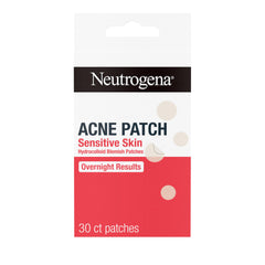 Neutrogena front packaging showing sensitive skin blemish patches and count