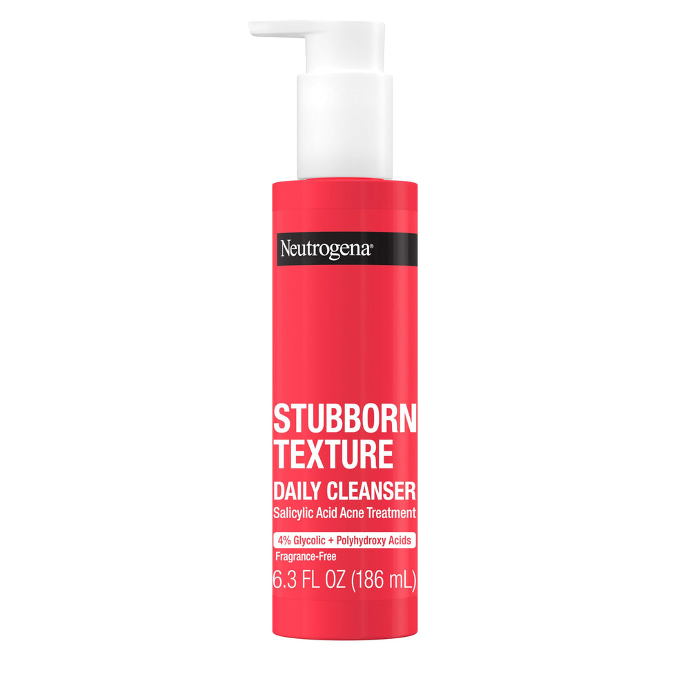 Neutrogena front packaging showing bottle and brand, clear benefit of effective cleansing