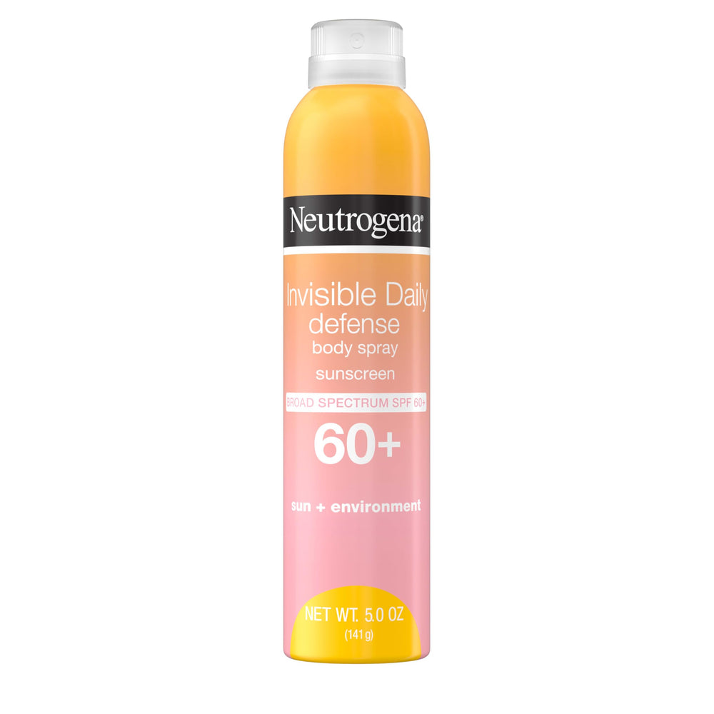 Neutrogena spray bottle front view showing SPF 60+ protection