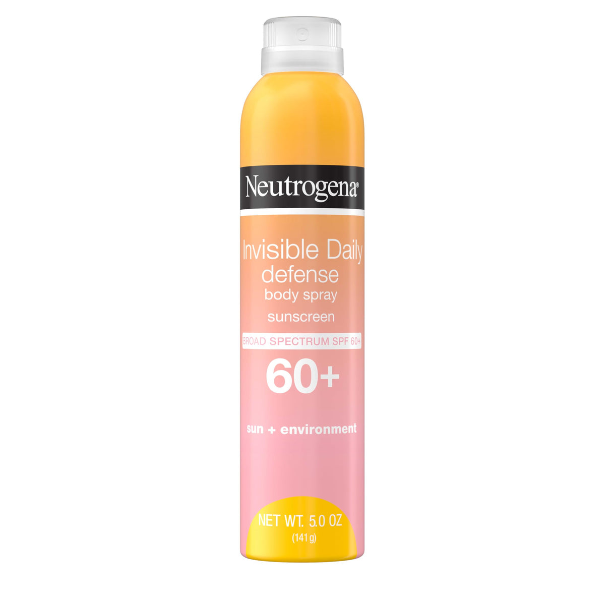 Neutrogena spray bottle front view showing SPF 60+ protection