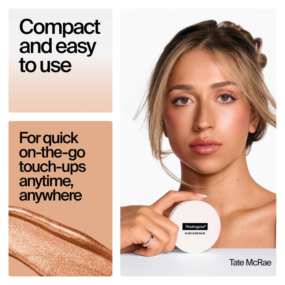 neutrogena close-up of balm texture melting on skin for smooth blend and radiant finish