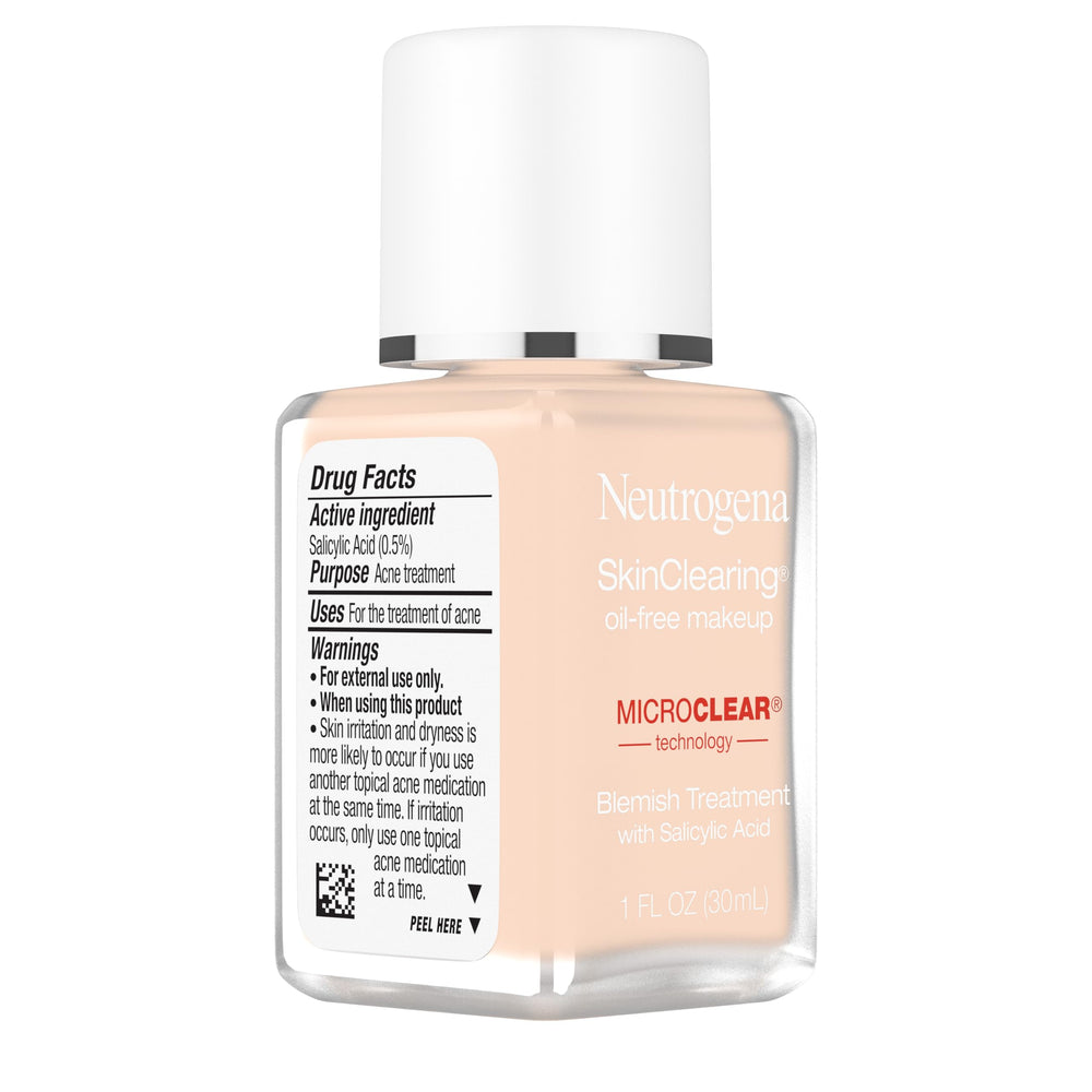 Neutrogena bottle held in hand showing travel-friendly size benefit