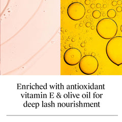 Neutrogena before and after lashes demonstrating visible lengthening effect