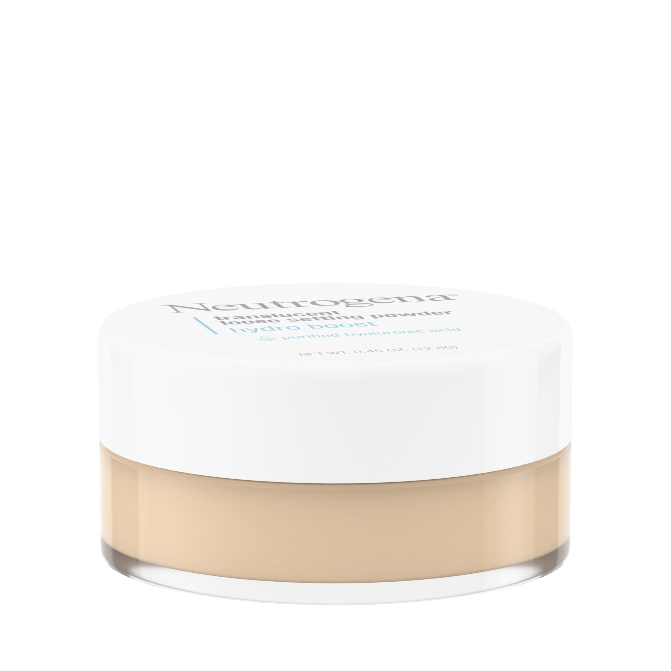 Applying Neutrogena Hydro Boost with a fluffy brush for long-lasting, non-drying makeup set