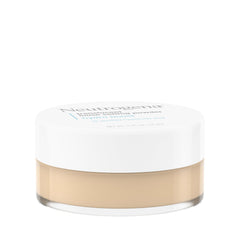 Applying Neutrogena Hydro Boost with a fluffy brush for long-lasting, non-drying makeup set