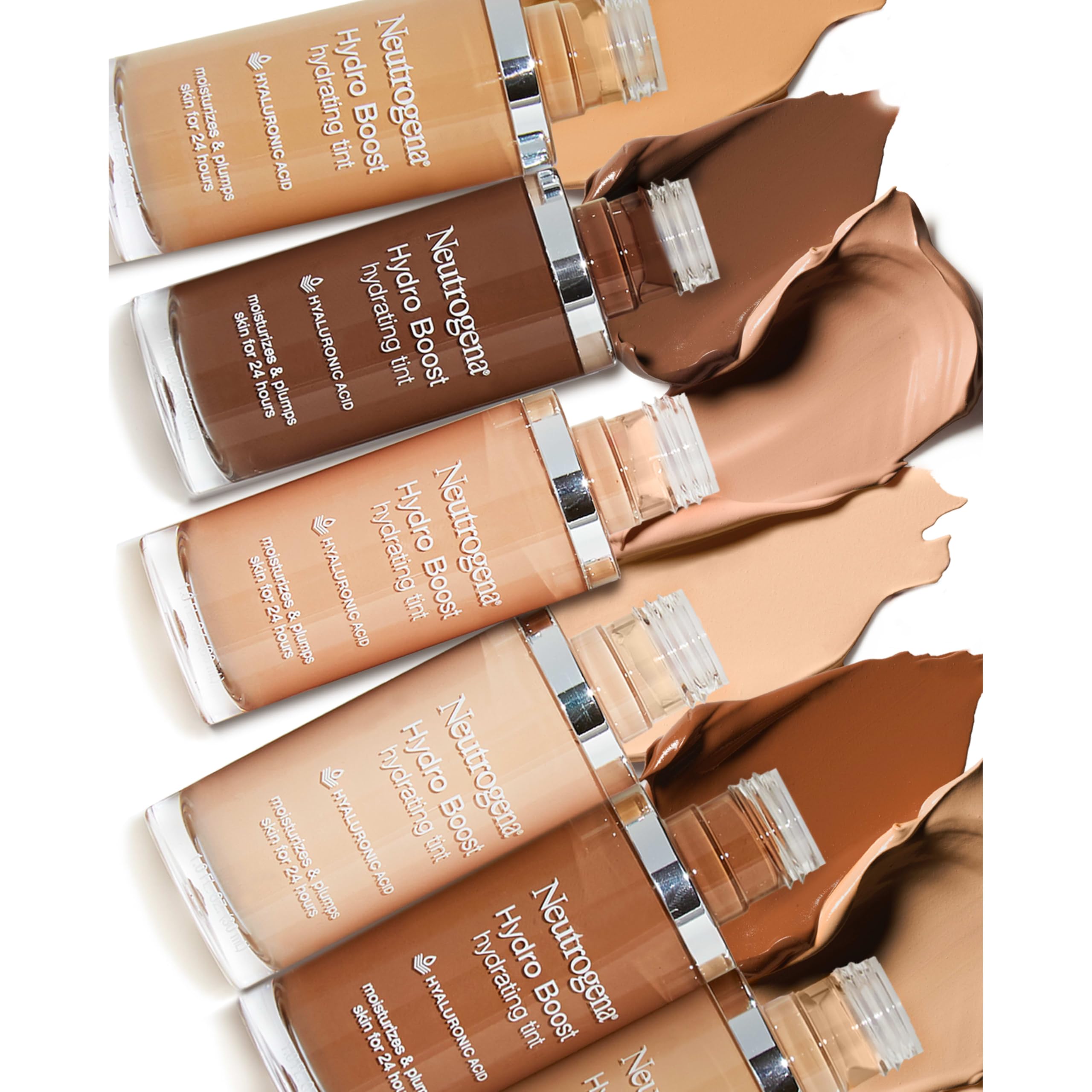 Neutrogena split face before and after showing smoother, more even-looking skin
