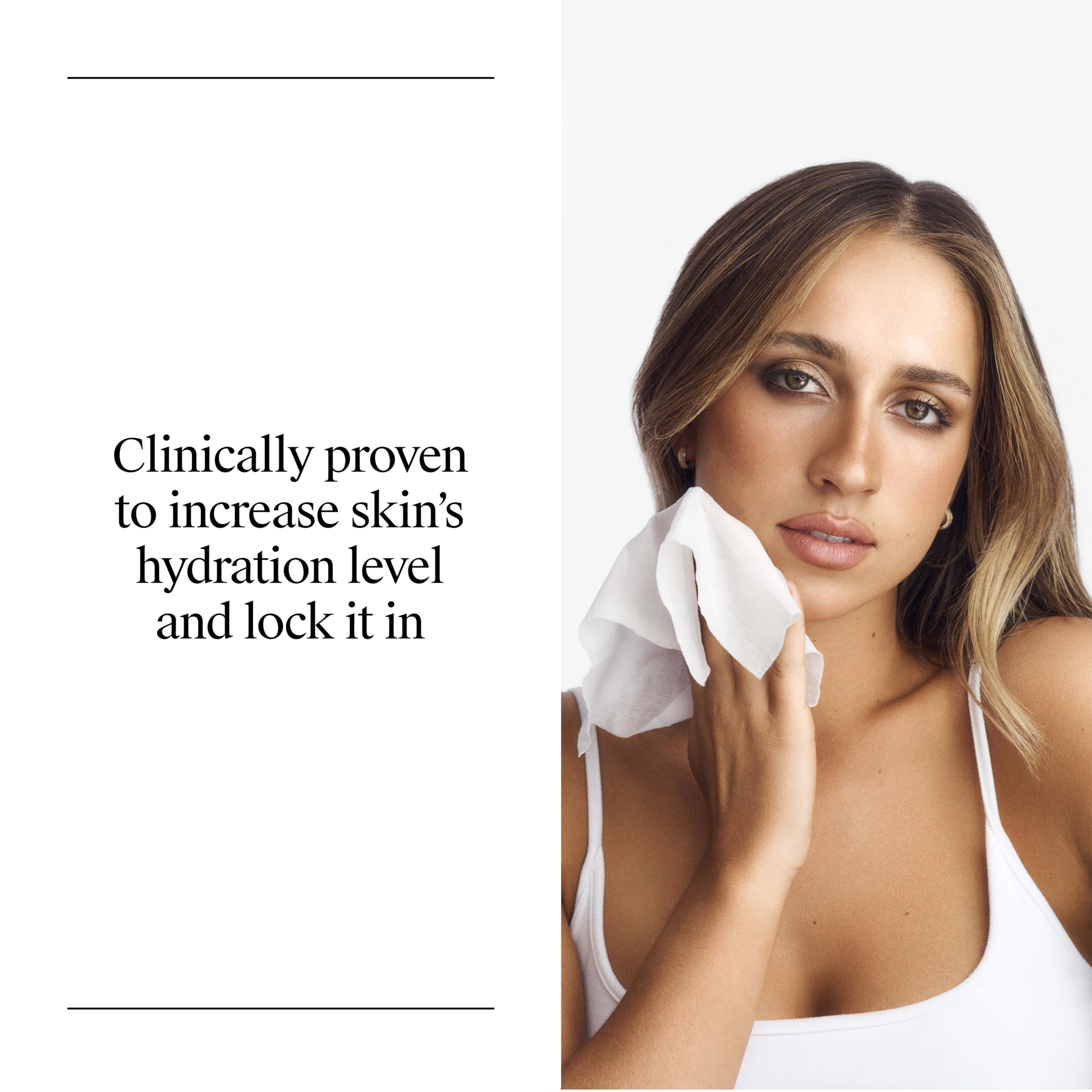Neutrogena Hydro Boost close-up texture of the 100% plant-based cloth demonstrating softness