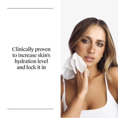 Neutrogena Hydro Boost close-up texture of the 100% plant-based cloth demonstrating softness
