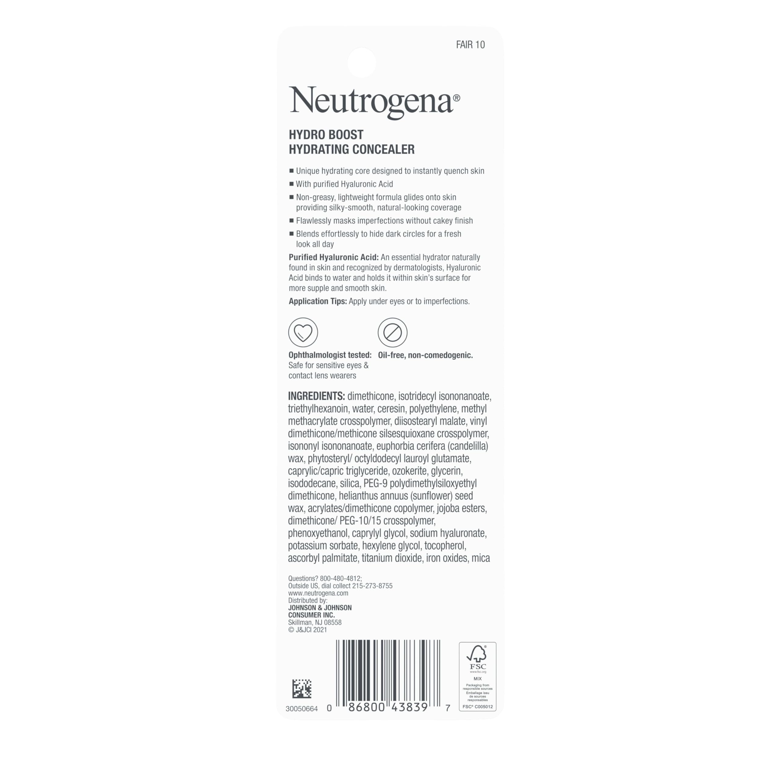 Neutrogena concealer inside a makeup bag lifestyle shot showing everyday portability