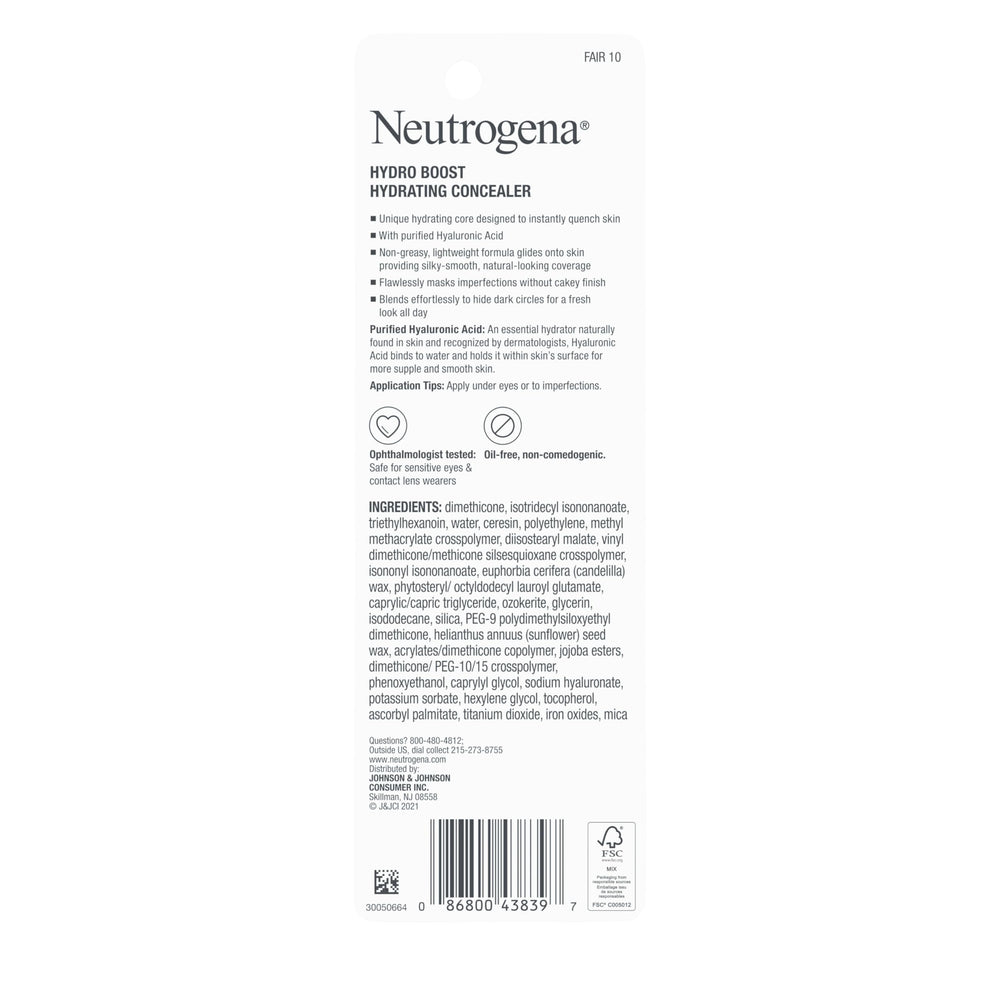 Neutrogena concealer inside a makeup bag lifestyle shot showing everyday portability