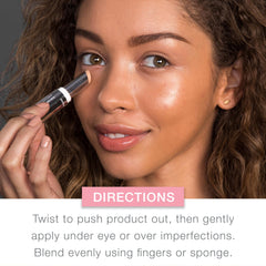 Neutrogena blended finish on cheek comparison, seamless natural-looking coverage