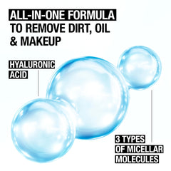 Neutrogena product on cotton pad removing makeup, demonstrates easy no-rinse use