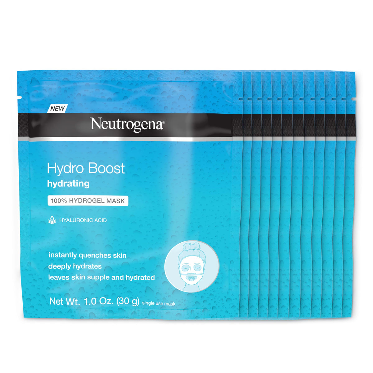 Neutrogena front packaging showing 12-pack and product benefit