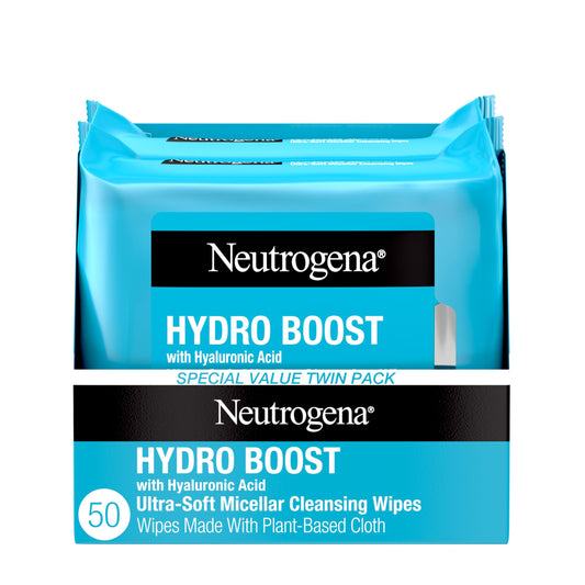 Neutrogena Hydro Boost front packaging showing product count and branding for easy recognition