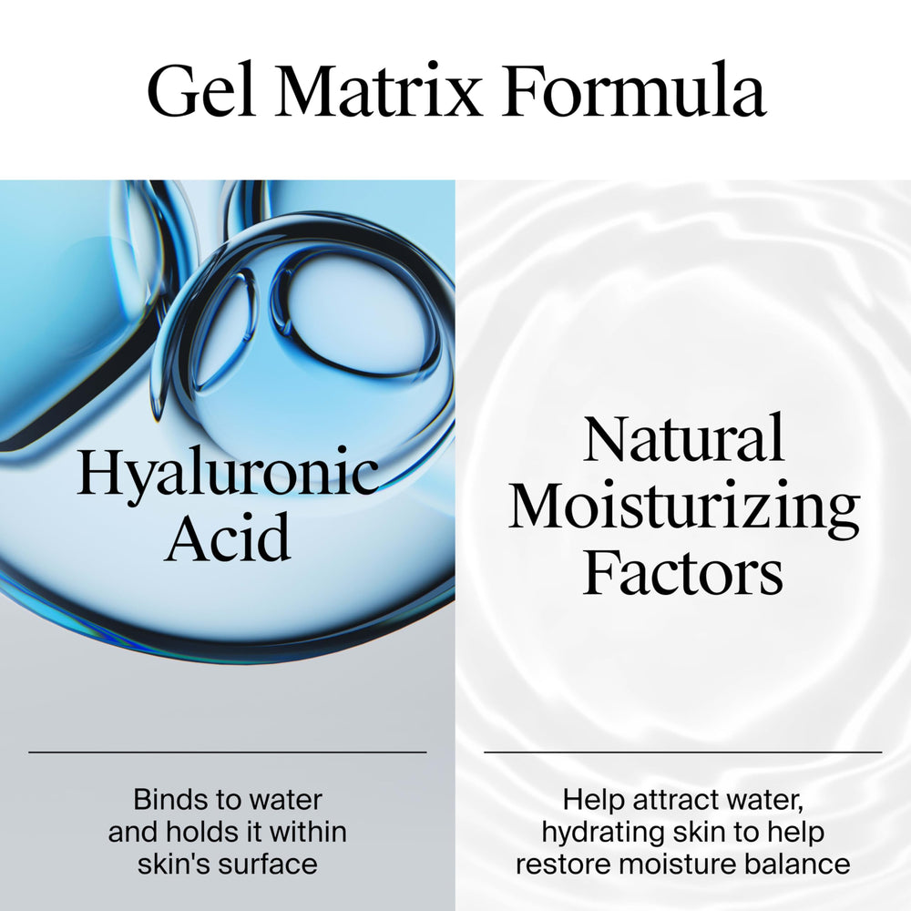 Neutrogena hyaluronic acid illustration emphasizing moisture-binding benefit