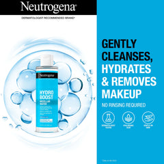 Neutrogena label close-up highlighting hyaluronic acid and micellar claims and clarity