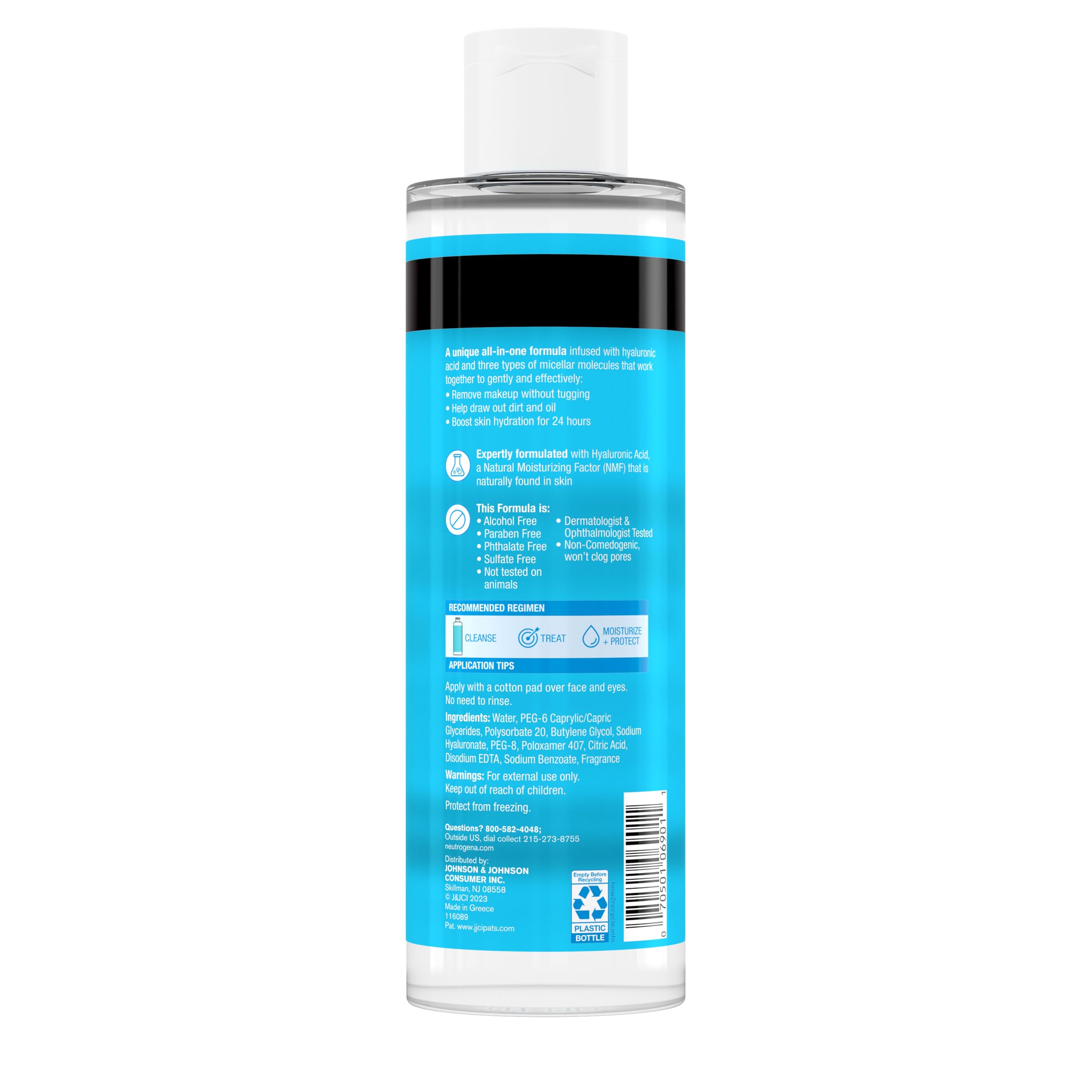 Neutrogena bottle on bathroom counter with towel, lifestyle scene for daily routine