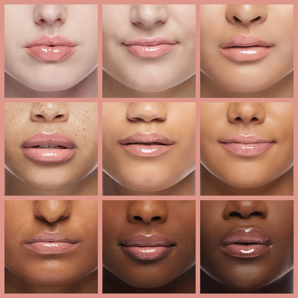 Neutrogena close-up lips wearing Ballet Pink showing luminous hydration