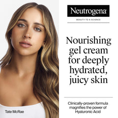 Neutrogena open jar showing gel-cream texture that quickly absorbs for smooth skin