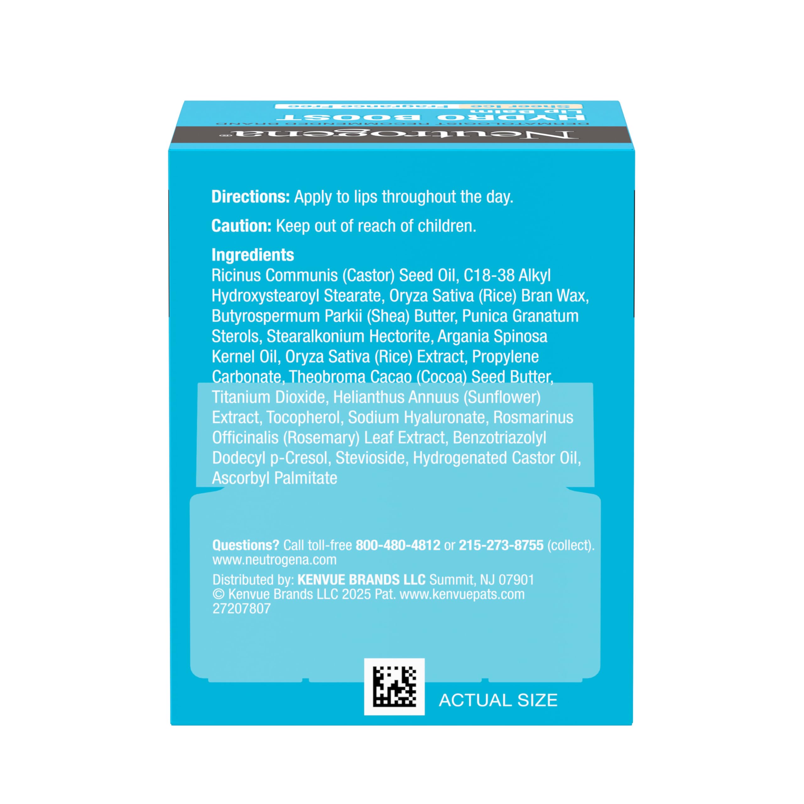 Neutrogena label close-up highlighting vitamin E, shea butter, fragrance-free benefits