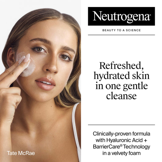 Neutrogena closeup of pump dispenser illustrating easy one-handed use