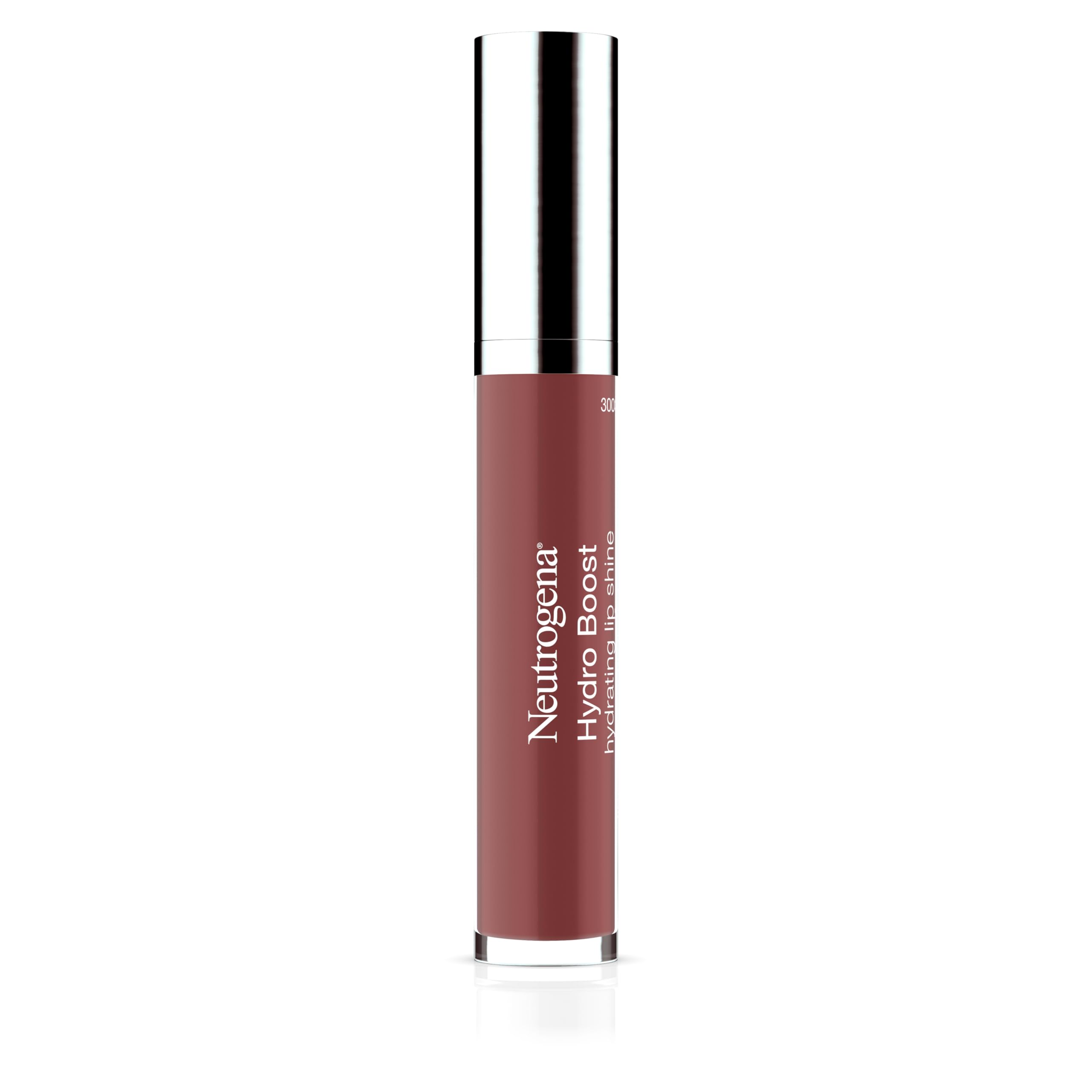 Close-up gloss texture swipe highlighting hyaluronic acid hydration and smooth shine benefit